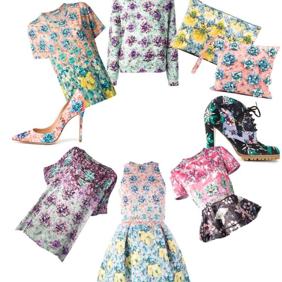 Mary Katrantzou Pompei Pink Floral Print Crew Neck Blouse Size: M (Orig. $1690) - Picture 8 of 8